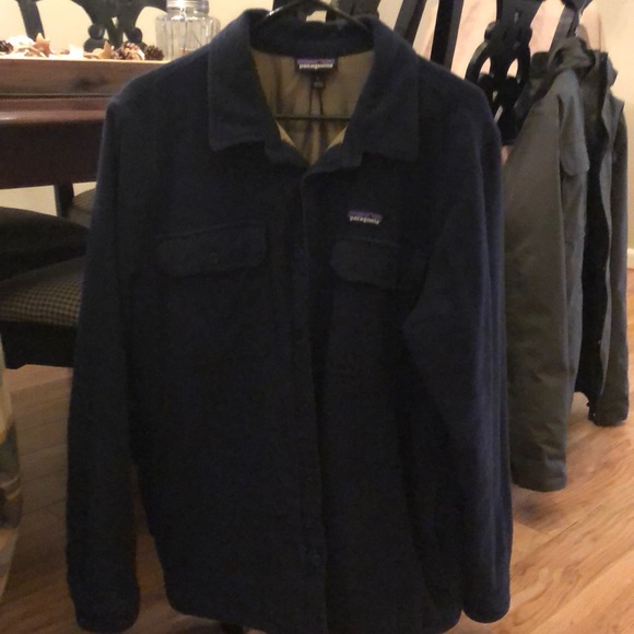 patagonia fjord flannel navy blue